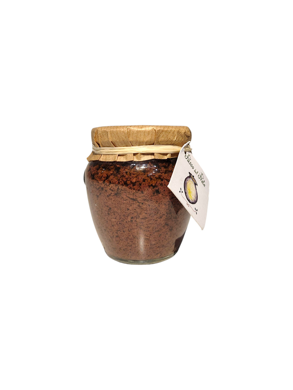 Paté di olive nere in vasetto da 180g. Lavorazione artigianale.